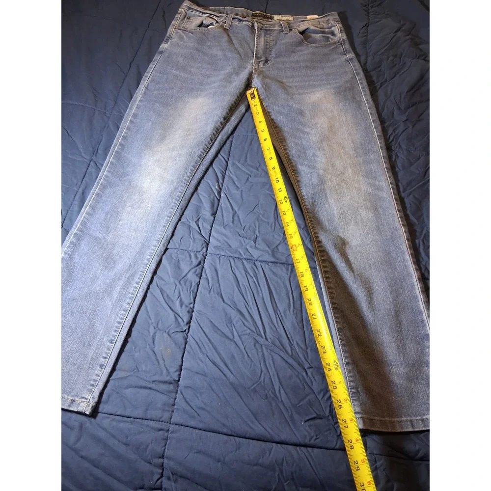 Aeropostale (34x30)‎ Men's Mid-Rise Skinny Jeans Dark Wash Blue